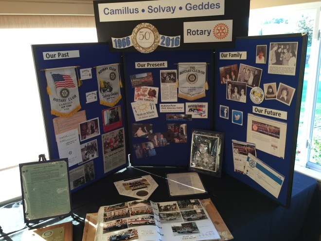 Part of the Camillus Solvay Geddes memorabilia on display